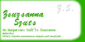 zsuzsanna szuts business card